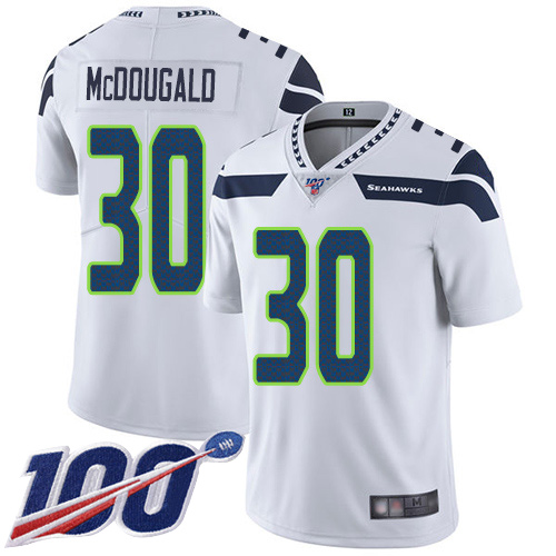 Seattle Seahawks Limited White Men Bradley McDougald Road Jersey NFL Football #30 100th Season Vapor Untouchable